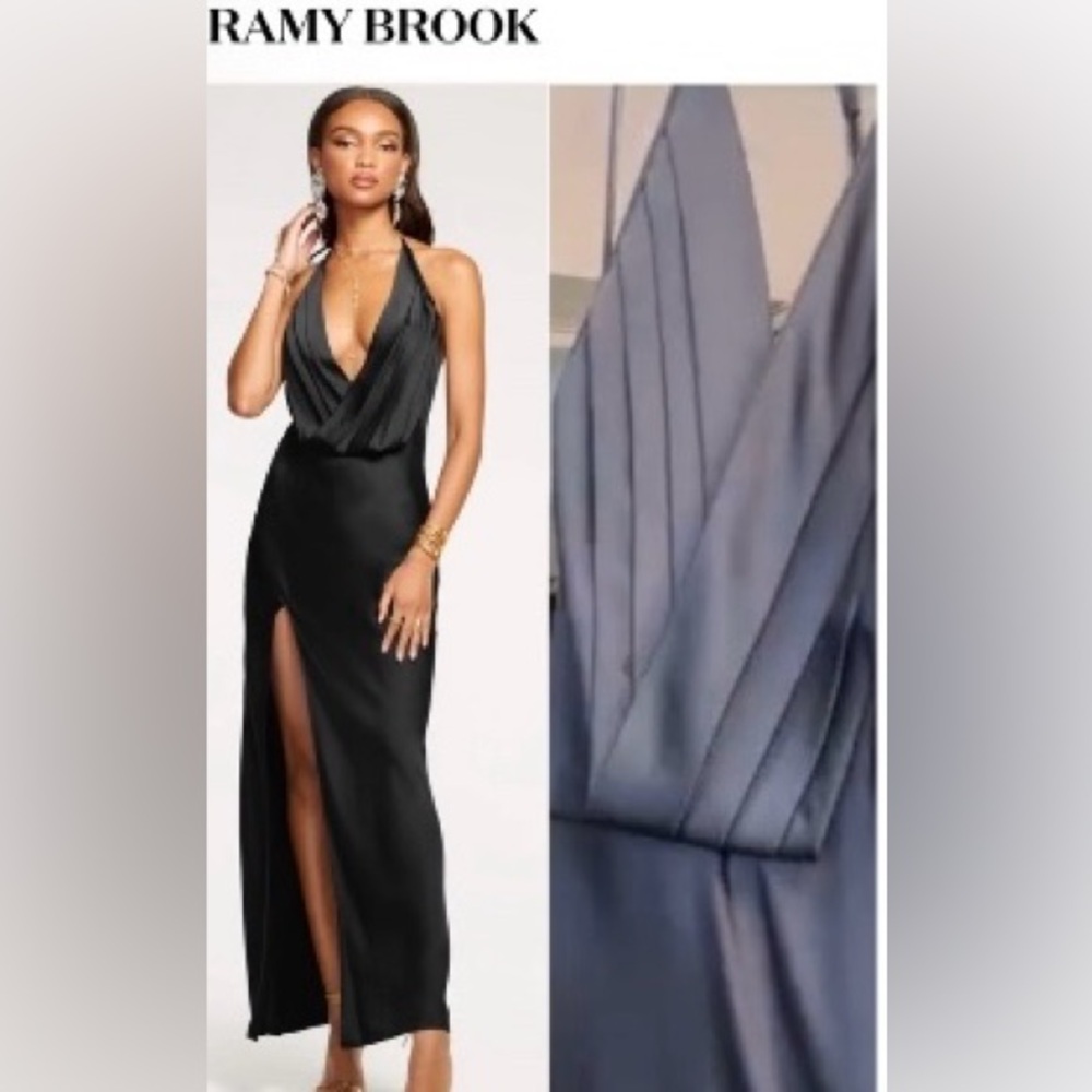 NWT Ramy Brook $595 Stunning NAVY gown Size 6